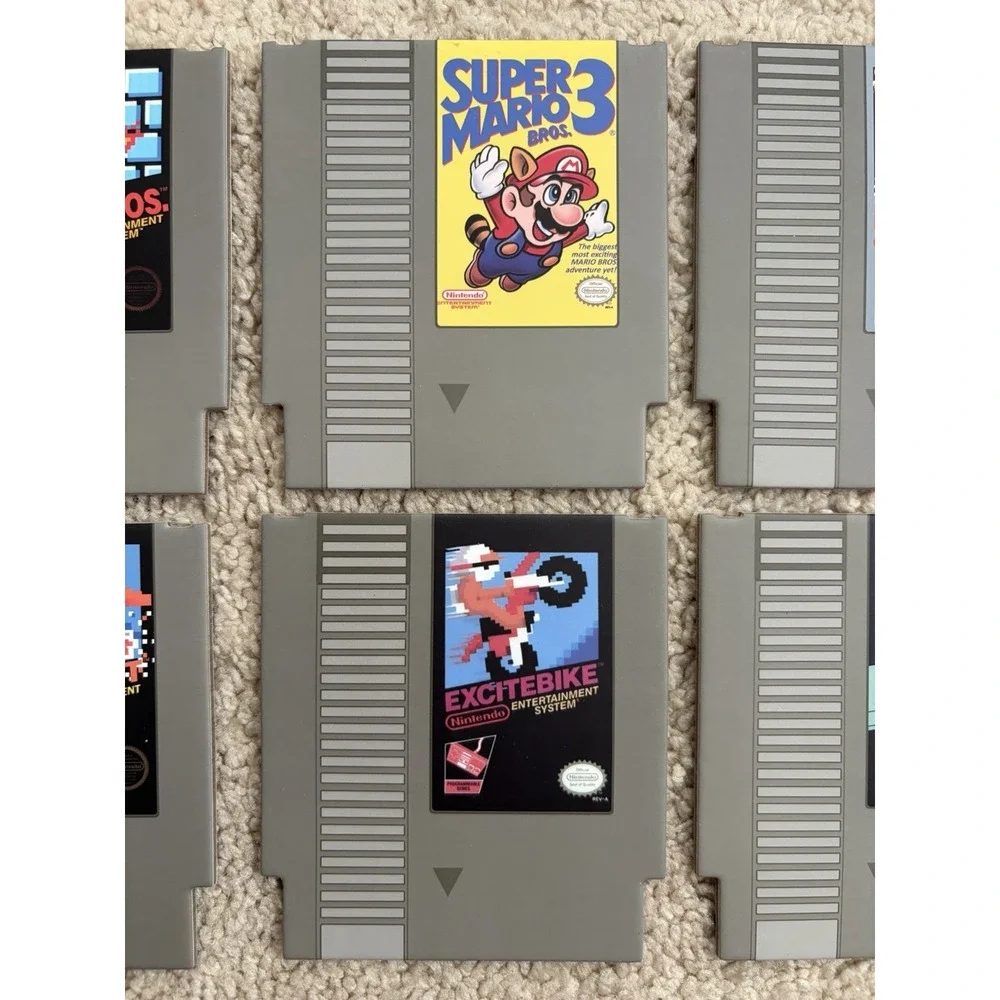 Nintendo NES Classic‎ (8) Game Cartridge Coasters Super Mario Donkey Kong Zelda